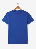 t-shirt yvon bleu roi à plat