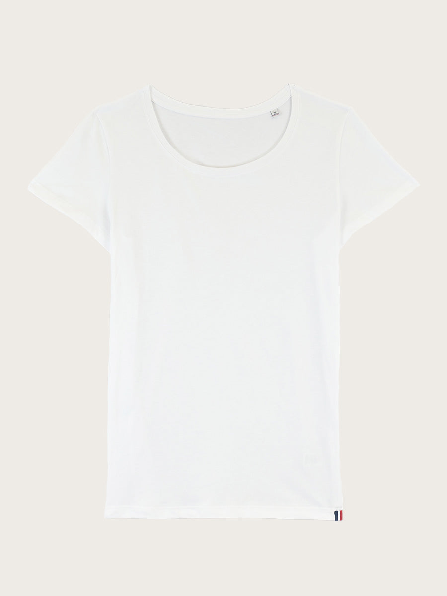 t-shirt yvonne blanc piqué à plat